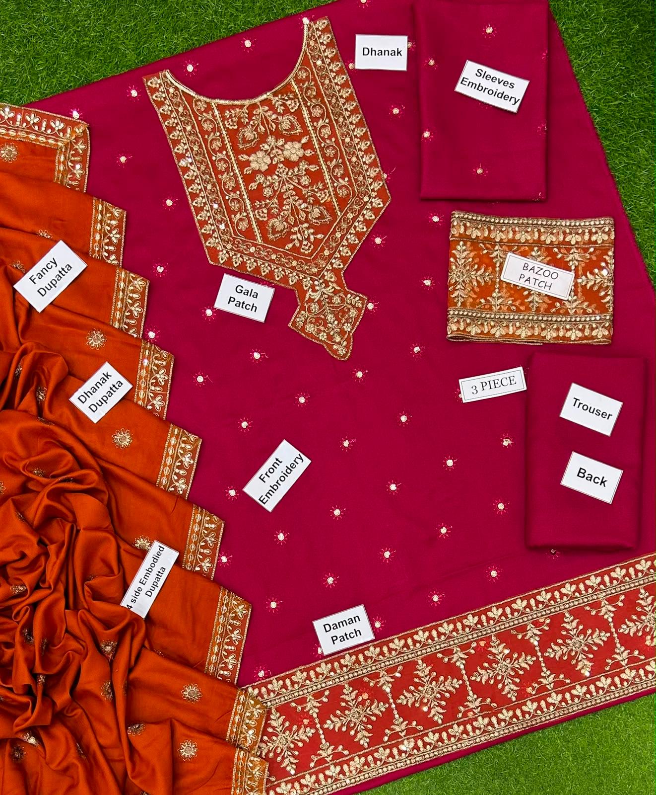 Dhanak 3Pc # HM-906 - Image 3