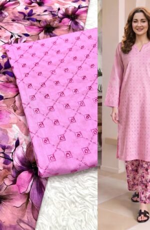 Chikenkari shirt + Printed trouser (4) Colors