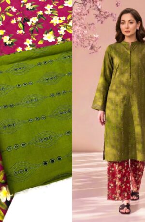 Chikenkari shirt + Printed trouser (4) Colors