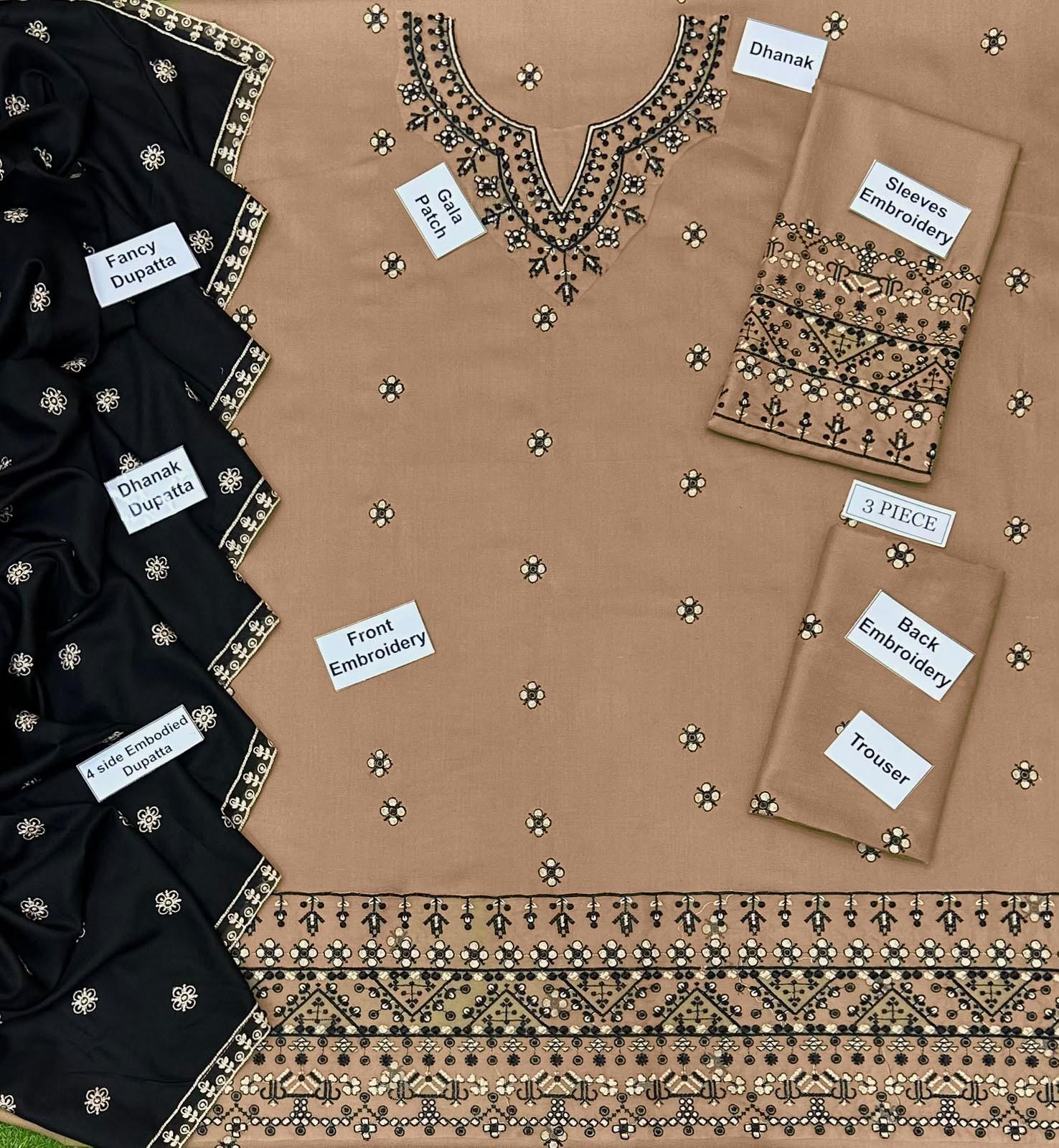 Dhanak 3Pc # HM-905 - Image 3